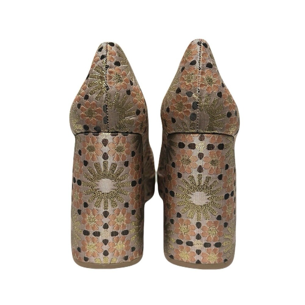 NEW Katy Perry Uplift Womens Size 6 Butterscotch & Gold Floral Platform Pump - Picture 5 of 9